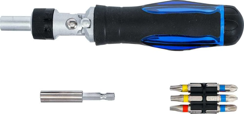 Bgs Technic Atsuktuvo antgalių rinkinys su šarnyrine terkšle | 1/4" | 14 vnt. (70053)