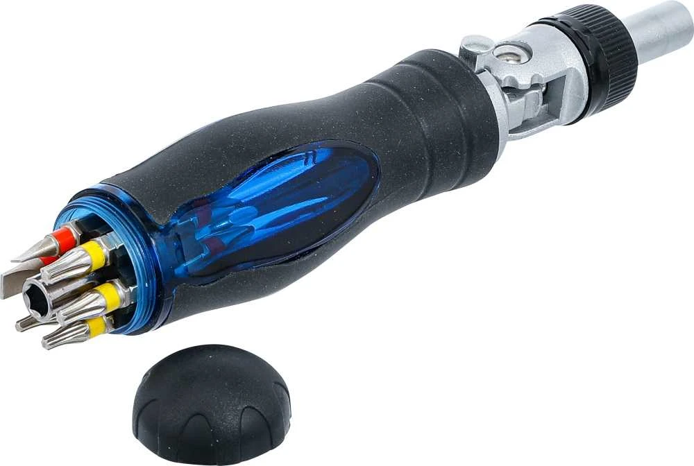 Bgs Technic Atsuktuvo antgalių rinkinys su šarnyrine terkšle | 1/4" | 14 vnt. (70053)