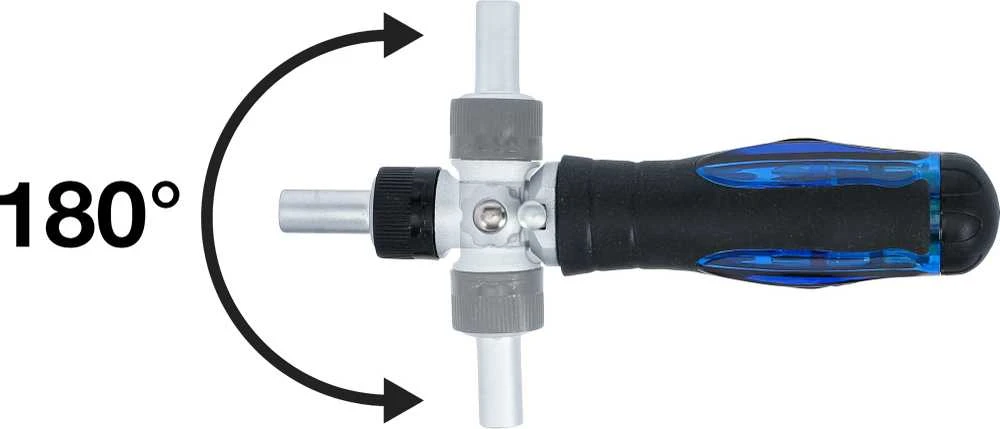 Bgs Technic Atsuktuvo antgalių rinkinys su šarnyrine terkšle | 1/4" | 14 vnt. (70053)
