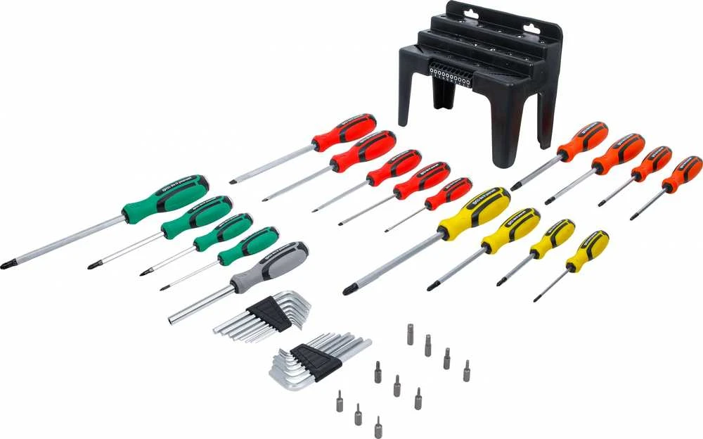Bgs Technic Atsuktuvų ir antgalių rinkinys | plastikinis stovas | 44 vnt (35836B)