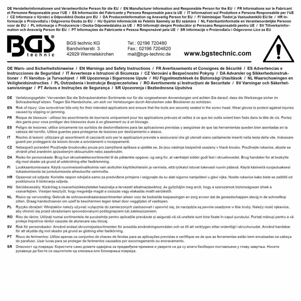 Bgs Technic Atsuktuvų rinkinys su smūgio galvute | 6 vnt (35837B)