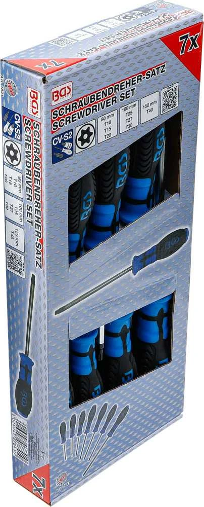 Bgs Technic Atsuktuvų rinkinys | T-Star su skyle (Torx) | T10 - T40 | 7 vnt. (7841)