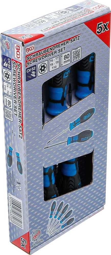 Bgs Technic Atsuktuvų rinkinys | T-Star su skyle (Torx) | T6 - T10 | 5 vnt. (6826)
