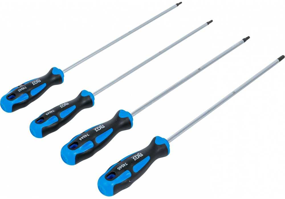 Bgs Technic Atsuktuvų rinkinys | ypač ilgi | T-Star (Torx) | T15 - T30 | 4 vnt. (74541B)
