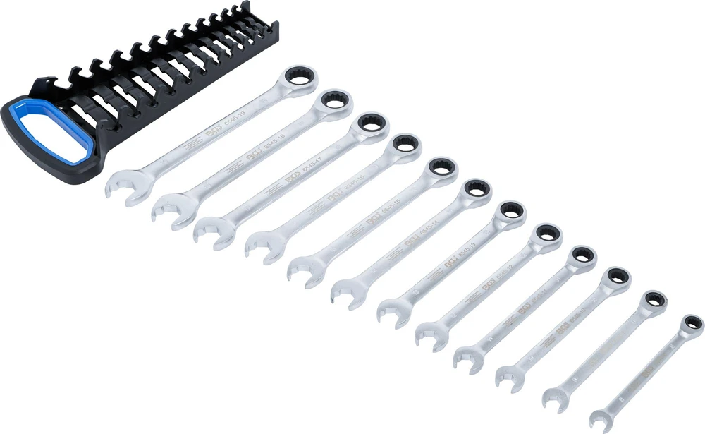 Bgs Technic Atvirų ir kilpinių terkšlinių raktų rinkinys | 8 - 19 mm | 12 vnt. (6545)