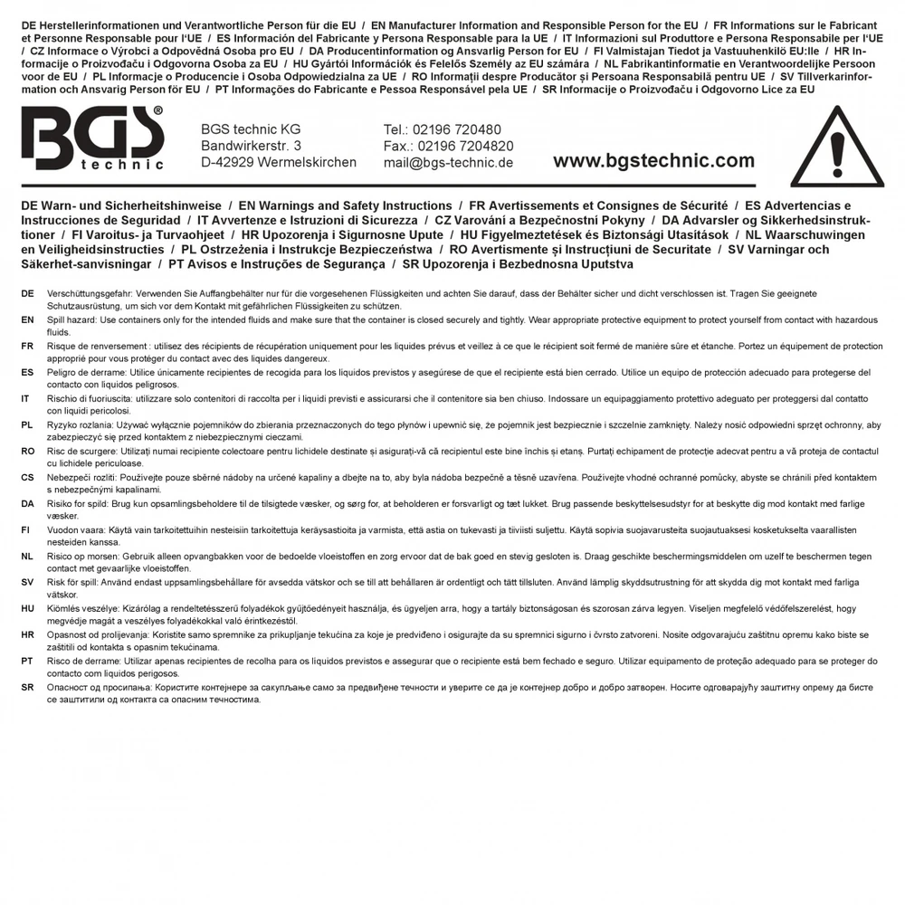Bgs Technic Automatinės pavarų dėžės alyvos keitimo ir plovimo stotelė | 2 × 20 l (7091)