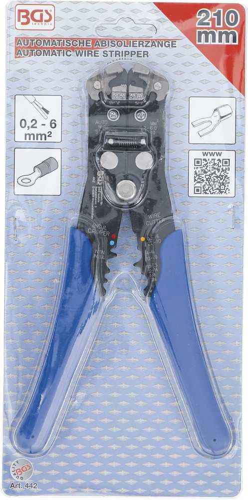 Bgs Technic Automatinis laidų valiklis | vielai Ø 0,13 - 6 mm | 210 mm (442)