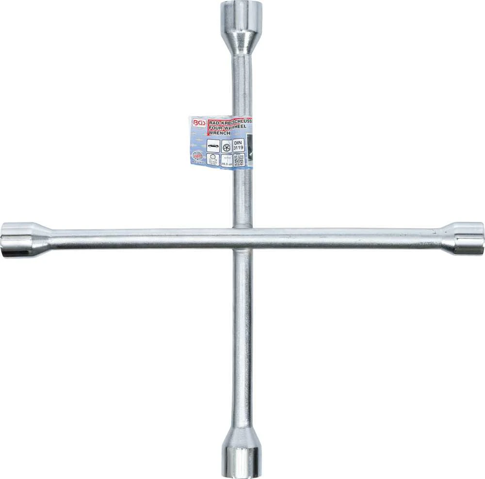 Bgs Technic Automobilio rato raktas | kryžius | 17mm x 19 mm x 22 mm x 13/16" (1/2") (1455)