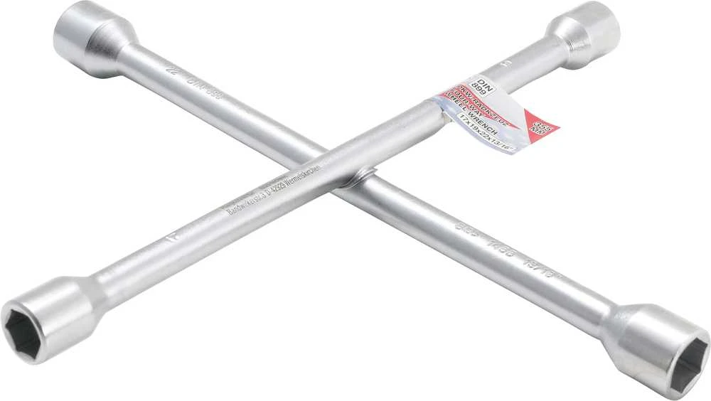 Bgs Technic Automobilio rato raktas | kryžius | 17mm x 19 mm x 22 mm x 13/16" (1/2") (1455)