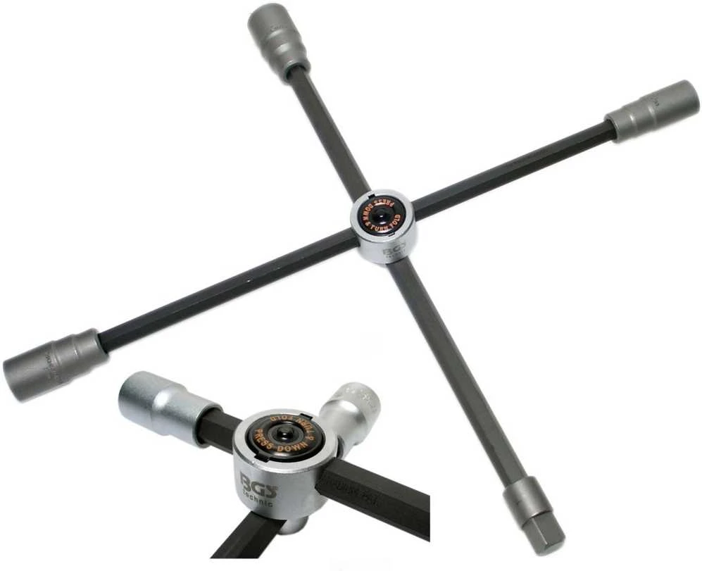 Bgs Technic Automobilio rato veržliaraktis | sulankstomas | 17 x 19 - 21 x 12,5 mm (1456)