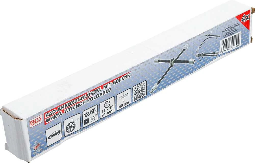 Bgs Technic Automobilio rato veržliaraktis | sulankstomas | 17 x 19 - 21 x 12,5 mm (1456)