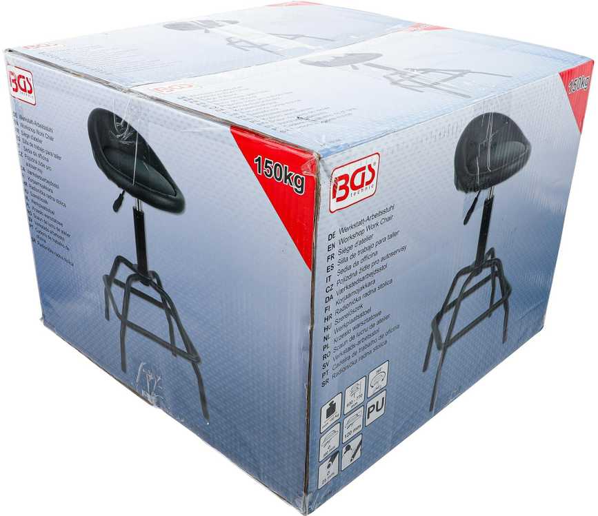 Bgs Technic Autoserviso baro kėdė | reguliuojamas aukštis | 630 - 770 mm (70144)