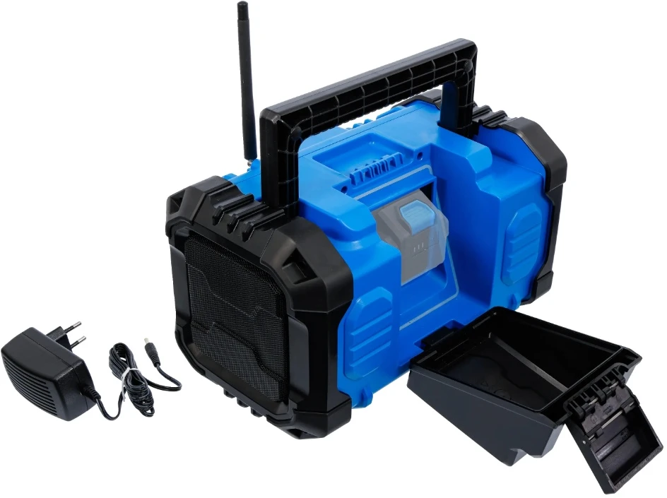 Bgs Technic Hibridinis statybinis DAB+ ir FM radijas | Bluetooth | 18 V / 230 V | be akumuliatoriaus (7387)