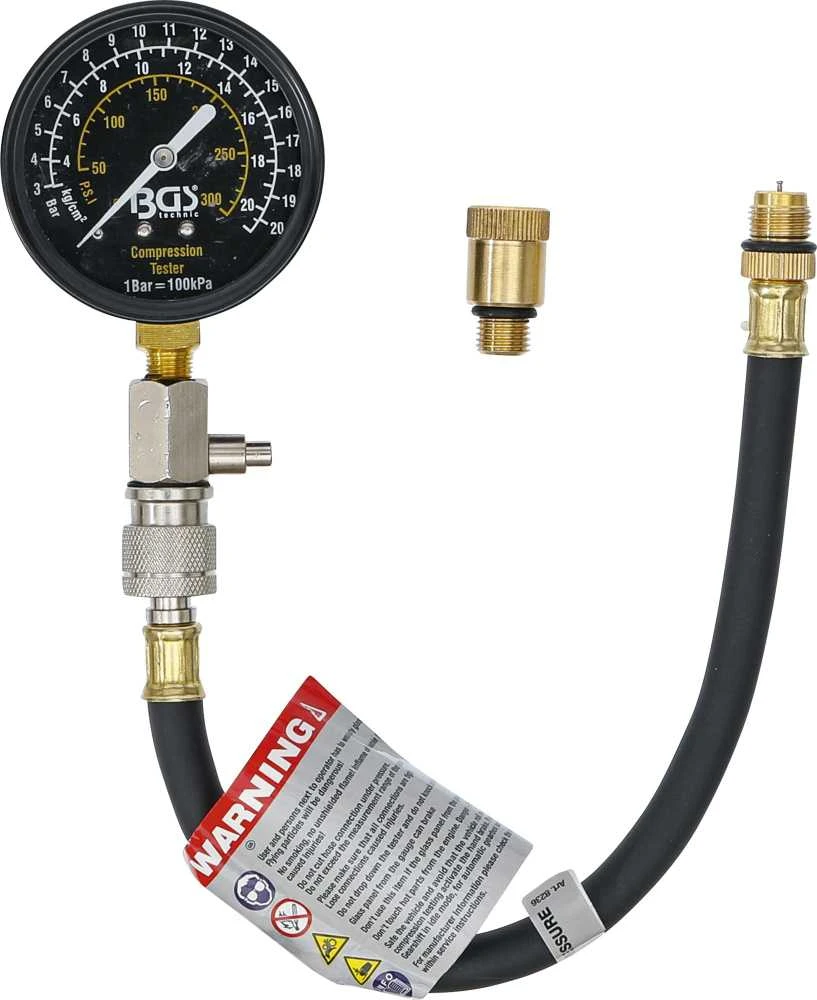 Bgs Technic Benzininis kompresijos matuoklis | M12 + M14 (8236)