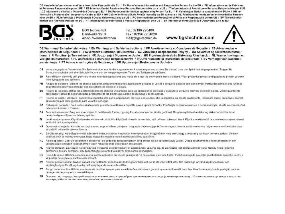 Bgs Technic Bukų išmušėjų rinkinys | 200 mm | 3 - 10 mm | 6 vnt.(1655)