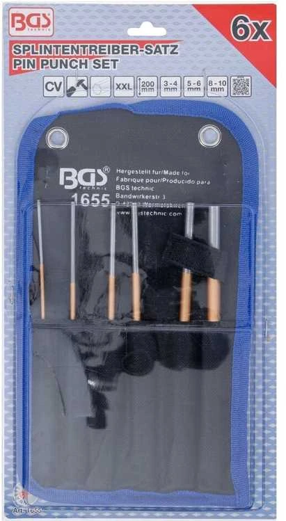 Bgs Technic Bukų išmušėjų rinkinys | 200 mm | 3 - 10 mm | 6 vnt.(1655)