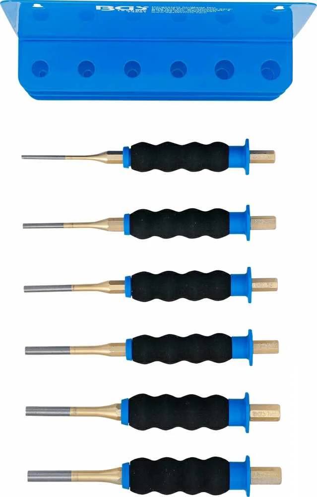 Bgs Technic Bukų išmušėjų rinkinys | neslidi ergonomiška rankena | 180 mm | 3 - 8 mm | 6 vnt. (74591)