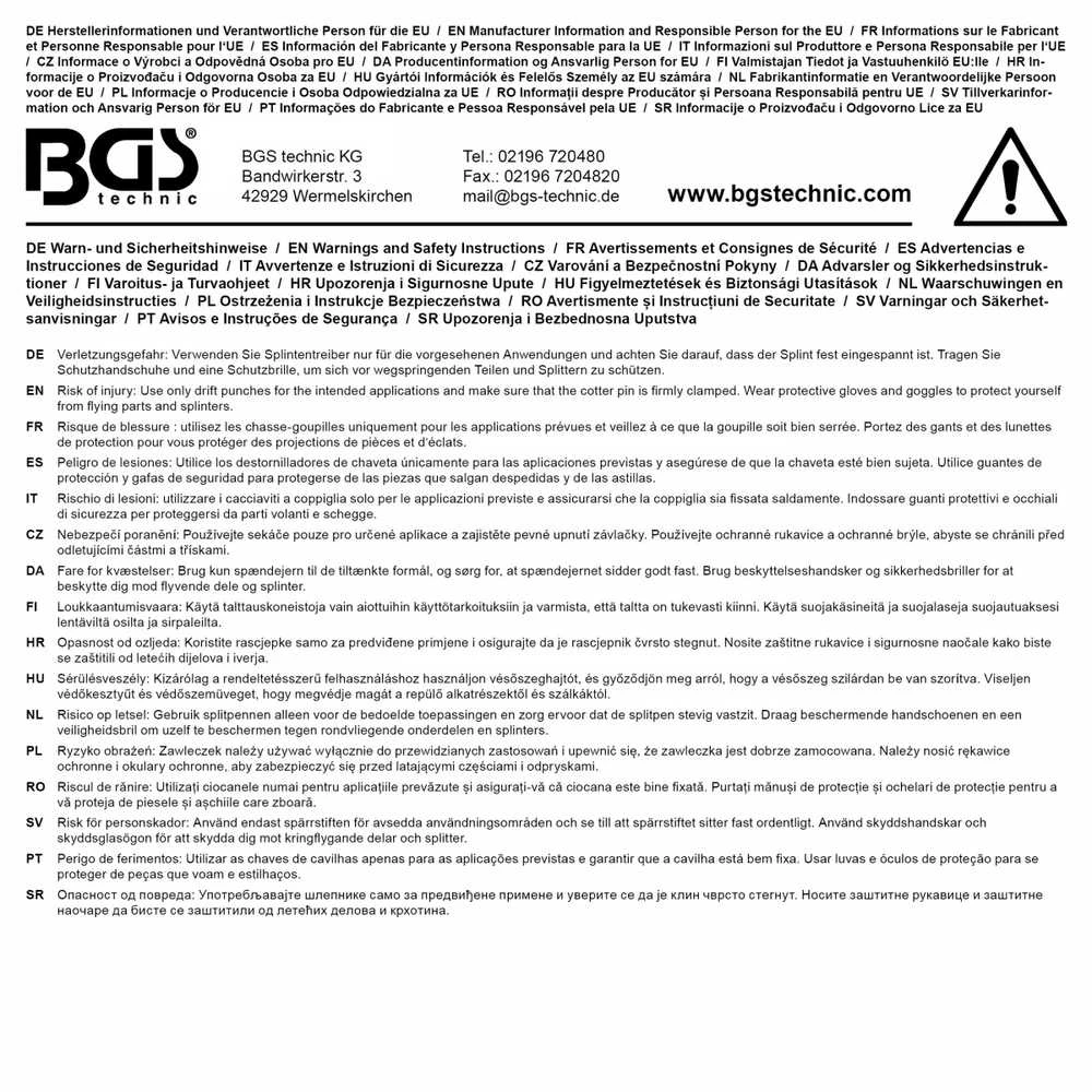Bgs Technic Bukų išmušėjų rinkinys | neslidi ergonomiška rankena | 180 mm | 3 - 8 mm | 6 vnt. (74591)