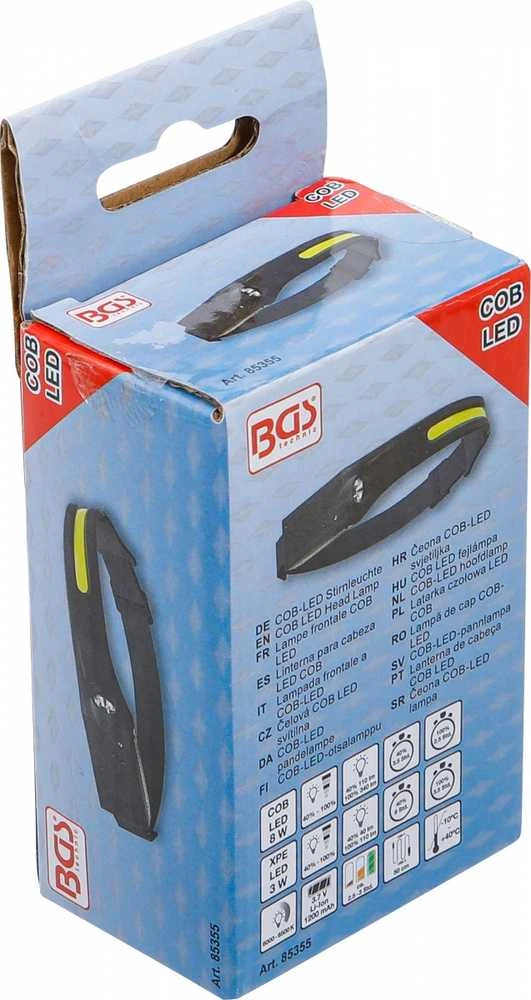 Bgs Technic COB LED galvos žibintas | su judesio jutikliu (85355)