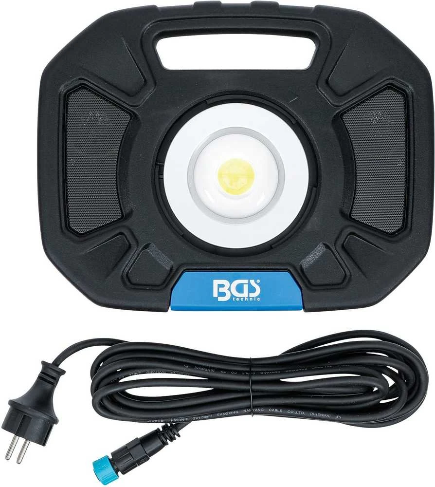 Bgs Technic Darbo lempa | akumuliatorinė / powerbank | COB-LED | 40 W | su vidiniais garsiakalbiais (85332)