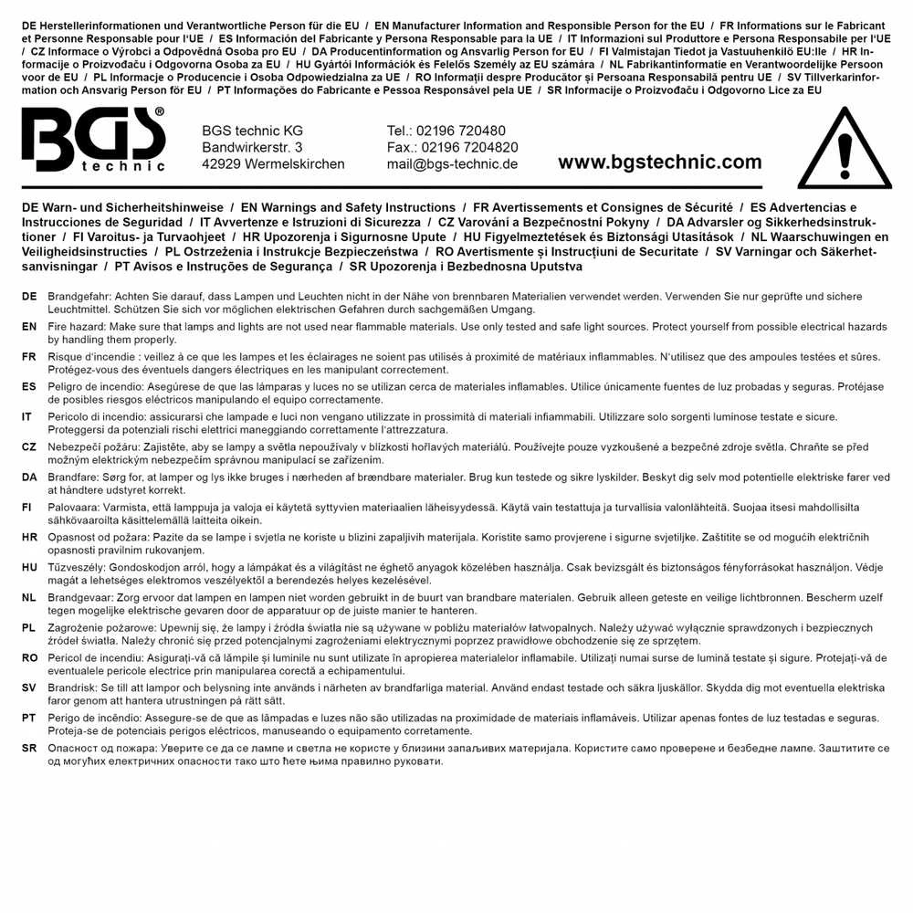 Bgs Technic Darbo lempa | COB-LED | lanksti (85354)