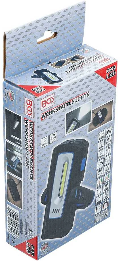 Bgs Technic Darbo lempa COB LED | su magnetu ir kabliu | sulankstoma | su belaidžio įkrovimo funkcija (85331)