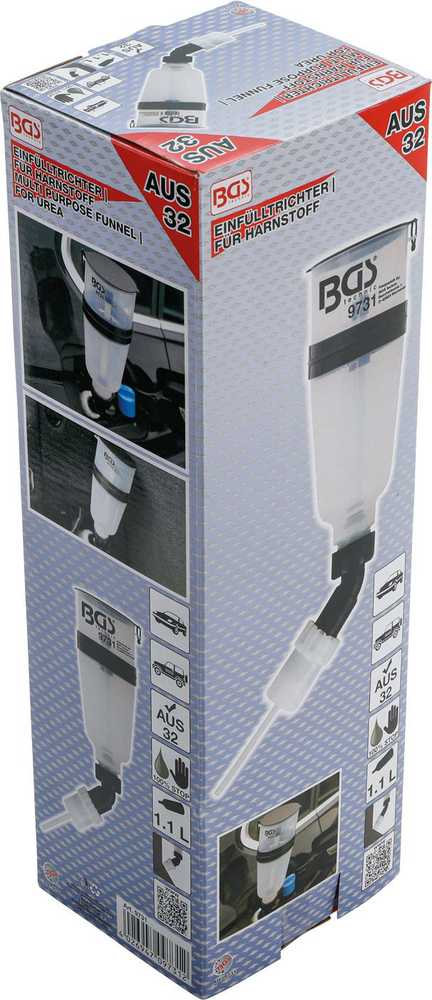Bgs Technic Daugiafunkcinis piltuvas | karbamidui AdBlue® (AUS 32) | lenktas (9731)
