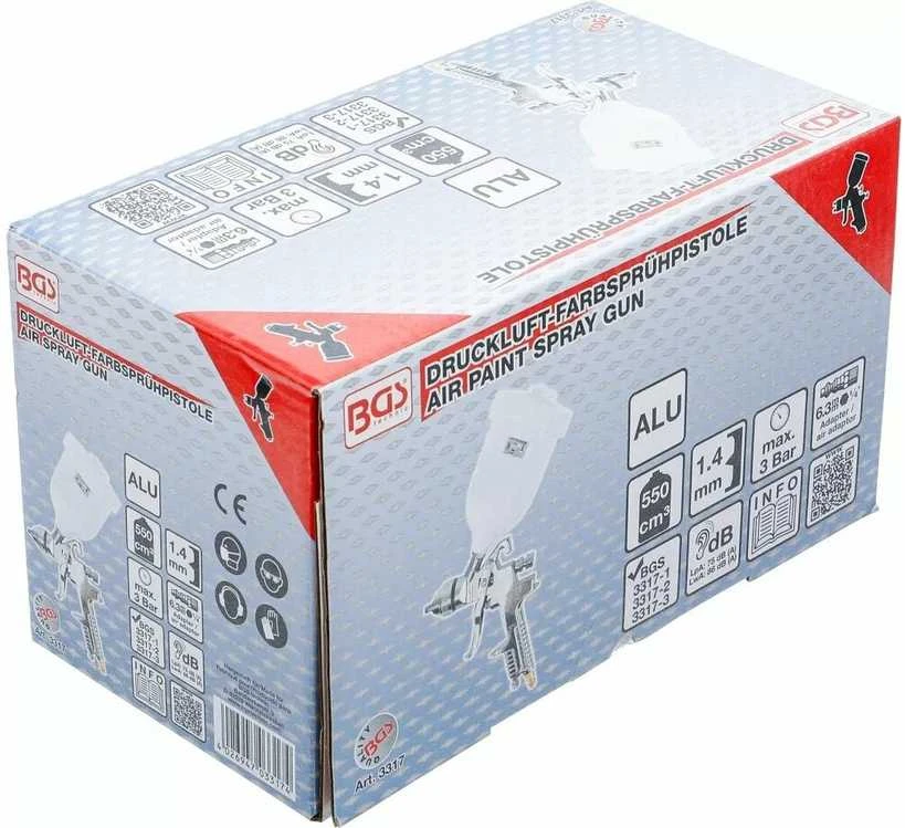 Bgs Technic Dažymo pistoletas | HVLP | 550 cm³ | Ø1.4 mm (3317)