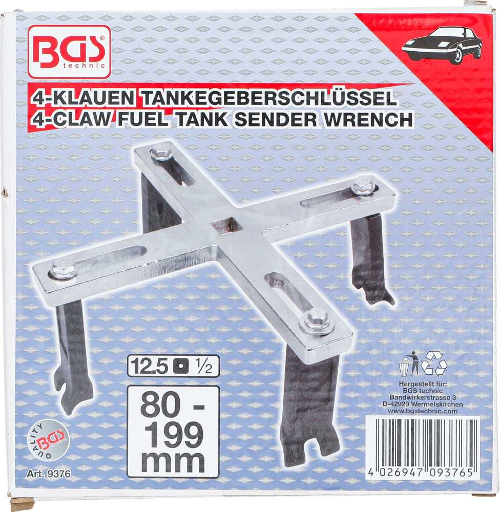 Bgs Technic Reguliuojamas bako daviklio raktas | 12,5 mm (1/2") pavara | 80–199 mm (9376)
