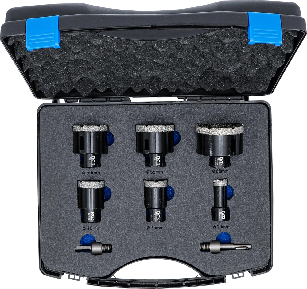 Bgs Technic Deimantinių karūnų grąžtų rinkinys | 20 - 68 mm | 8 vnt. (74275)