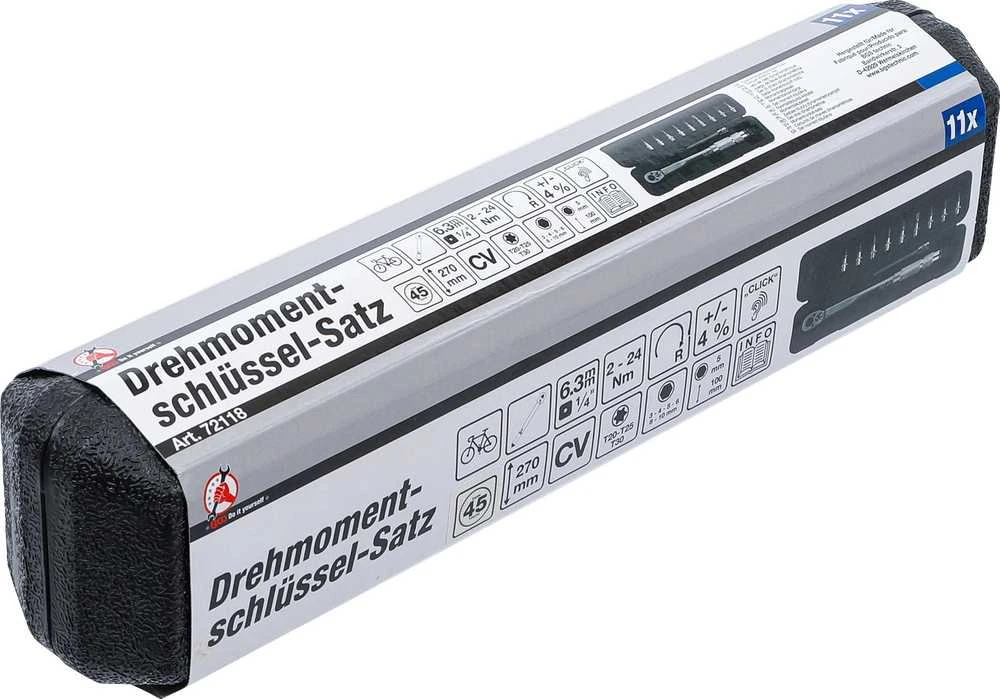 Bgs Technic Dinamometrinio rakto rinkinys | 6,3 mm (1/4") | 2–24 Nm | 11 vnt. (72118)