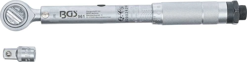 Bgs Technic Dinamometrinis raktas | 10 mm (3/8") | 20–110 Nm | su adapteriu (961)