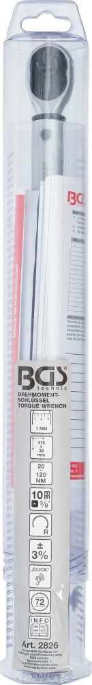 Bgs Technic Dinamometrinis raktas | 10 mm (3/8") | 20 - 120 Nm (2826)