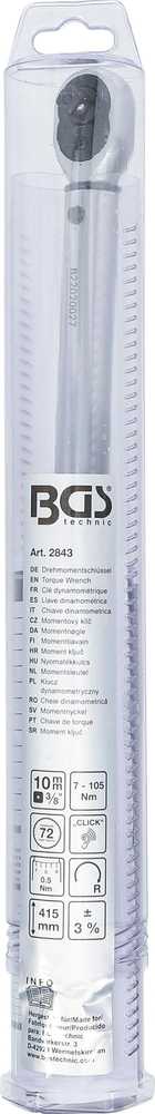 Bgs Technic Dinamometrinis raktas | 10 mm (3/8") | 7–105 Nm (2843)