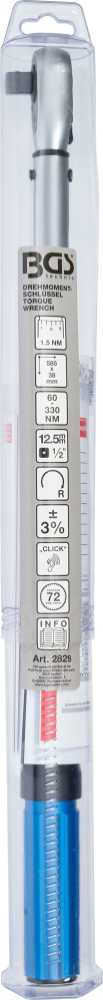 Bgs Technic Dinamometrinis raktas | 12.5 mm (1/2") | 60 - 330 Nm (2829)