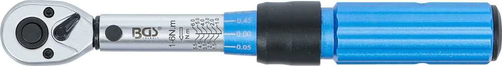 Bgs Technic Dinamometrinis raktas | 6.3 mm (1/4") | 1 - 6 Nm (2824)