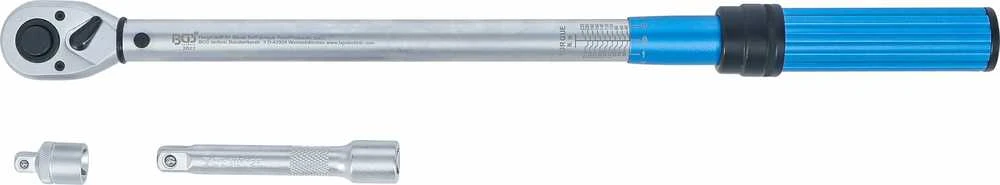 Bgs Technic Dinamometrinis raktas + adapteris + ilgintuvas | 12.5 mm (1/2") | 40 - 220 Nm | 3 vnt. (2837)