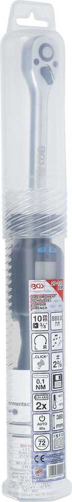 Bgs Technic Dinamometrinis raktas | skaitmeninis | 10 mm (3/8") | 27 - 135 Nm (951)