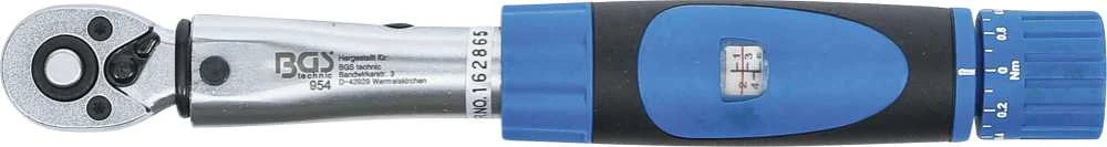 Bgs Technic Dinamometrinis raktas | su skale | 6.3 mm (1/4") | 1 - 6 Nm (954)