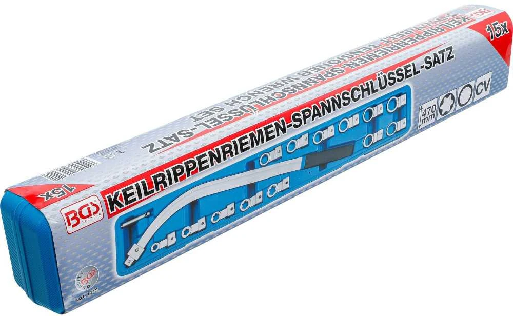 Bgs Technic Diržo įtempimo raktai | 12 kampų 12 - 19 mm / E-tipo E10 - E18 (1312)