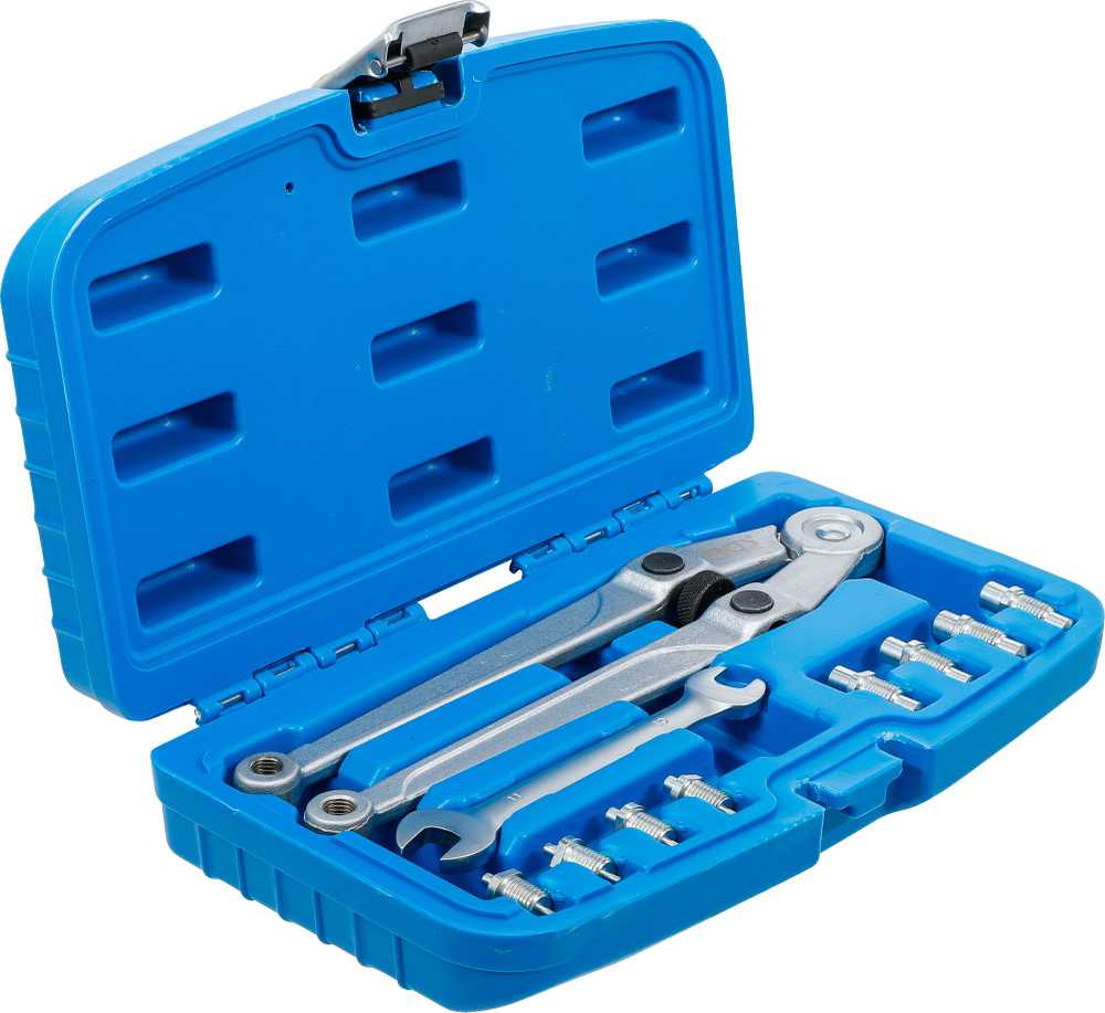 Bgs Technic Diržo įtempimo/reguliavimo įrankis su keičiamais kaiščiais | reguliuojamas | Ø 2.5 - 9 mm (9602)