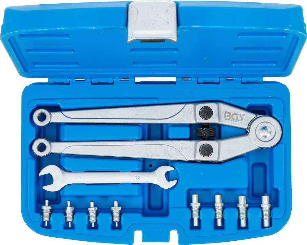 Bgs Technic Diržo įtempimo/reguliavimo įrankis su keičiamais kaiščiais | reguliuojamas | Ø 2.5 - 9 mm (9602)