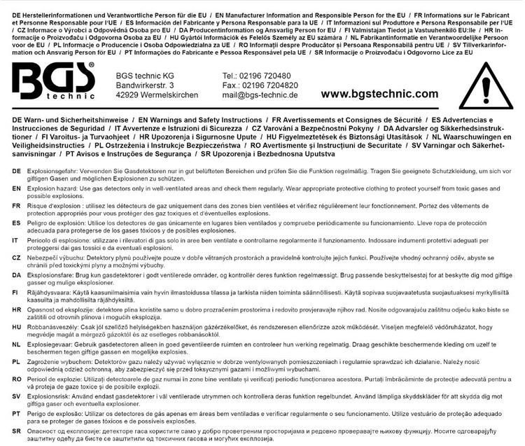 Bgs Technic Formavimo dujų nuotėkio detektorius | 5 % H₂ / 95 % N₂ | 40 cm zondas (3401)