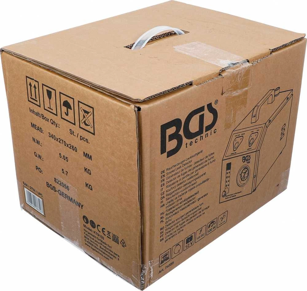 Bgs Technic Automobilinių sistemų dūmų nuotėkio detektorius | 12 V | 15–20 l/min (74555B)