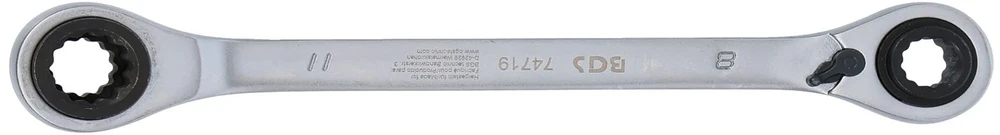 Bgs Technic Dvigubas terkšlinis kilpinis raktas | 4 in 1 | 8 x 10 / 9 x 11 mm (74719)