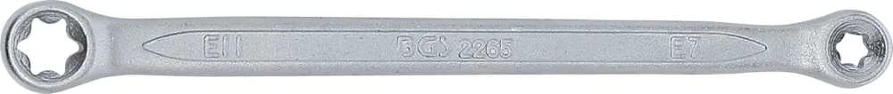Bgs Technic Dvigubo žiedo raktas E tipo galvutėms | E7xE11 (2265)