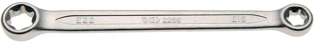 Bgs Technic Dvigubo žiedo raktas E tipo galvutėms | E16xE22 (2266)