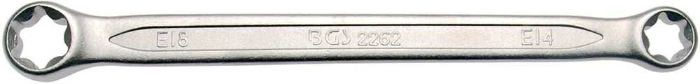 Bgs Technic Dvigubo žiedo raktas E tipo galvutėms | E14xE18 (2262)