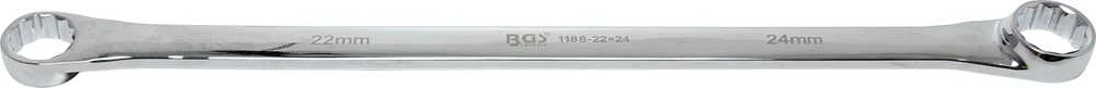 Bgs Technic Ypač ilgas dvigubas žiedinis raktas | 22 × 24 mm | 435 mm | BGS (1186-22x24)