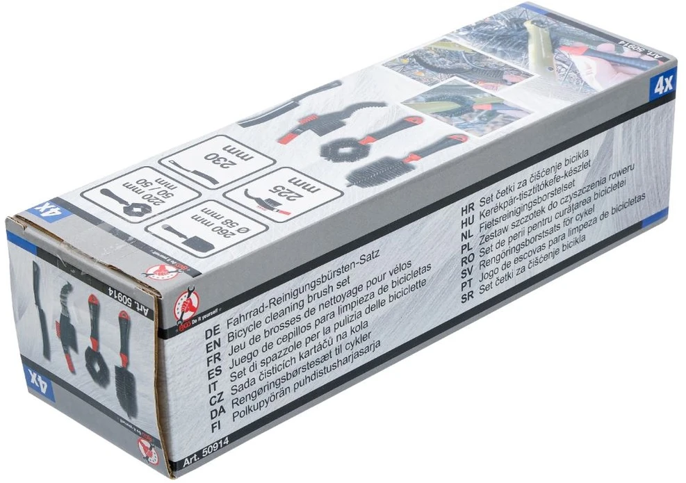 Bgs Technic Dviračių valymo šepetėlių rinkinys | 4 vnt. (50914)